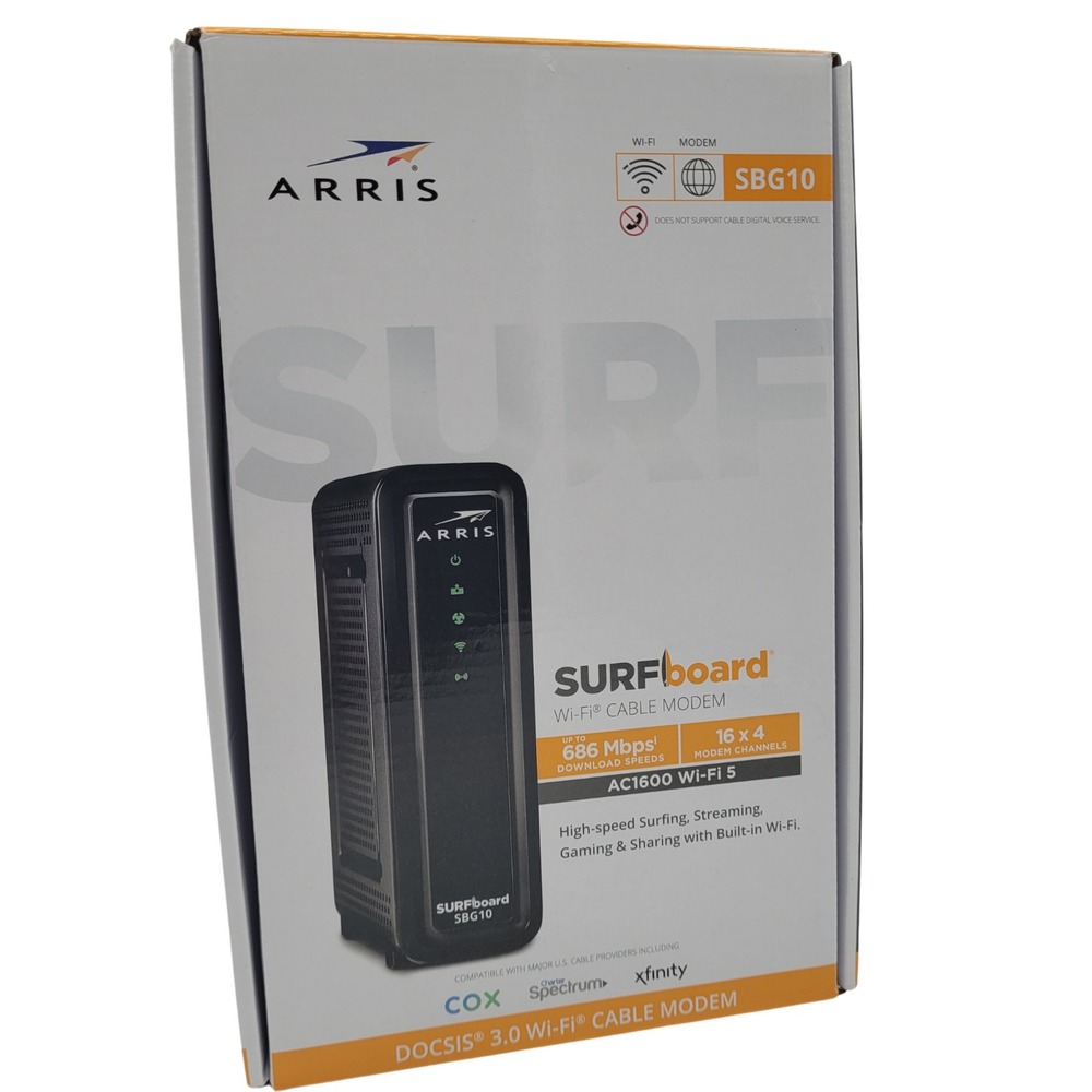 ARRIS SBG10 DOCSIS 3.0 Modem Router Combo – AC1600 WiFi, Xfinity/Cox, 400Mbps - Picture 6 of 13